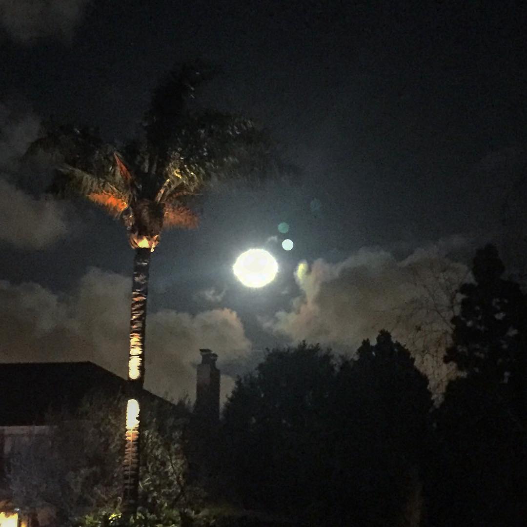 Full moon awaiting Santa Claus