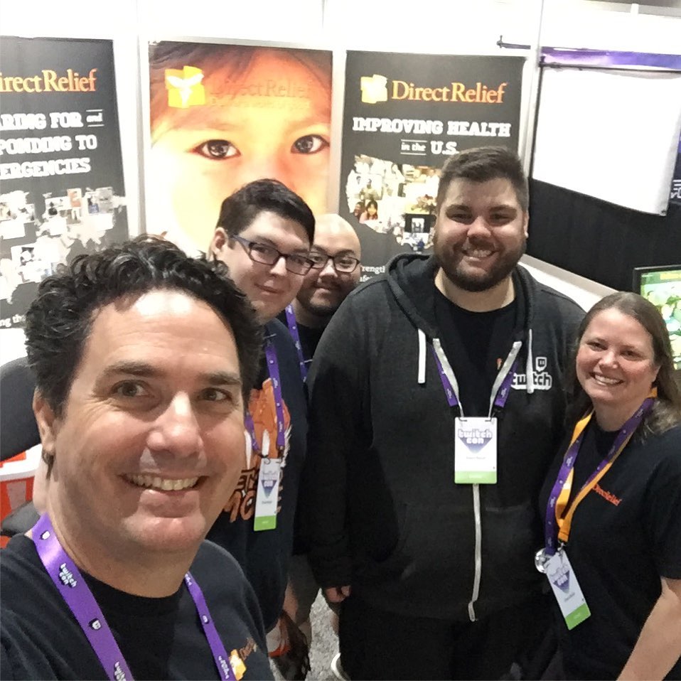 Back in the @directrelief booth in the Charity Plaza at #twitchcon2019 Stop by and say hello!